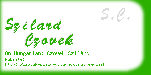 szilard czovek business card