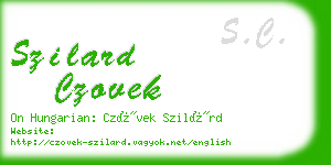 szilard czovek business card